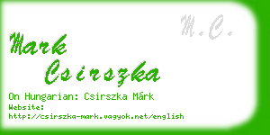 mark csirszka business card