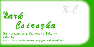 mark csirszka business card